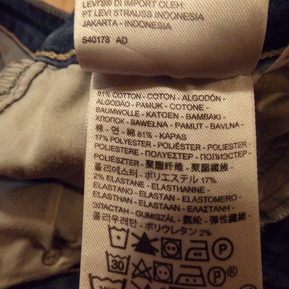 Women's Levi Denim Legging Distressed Jeans 32W 30L - Picture 11 of 11